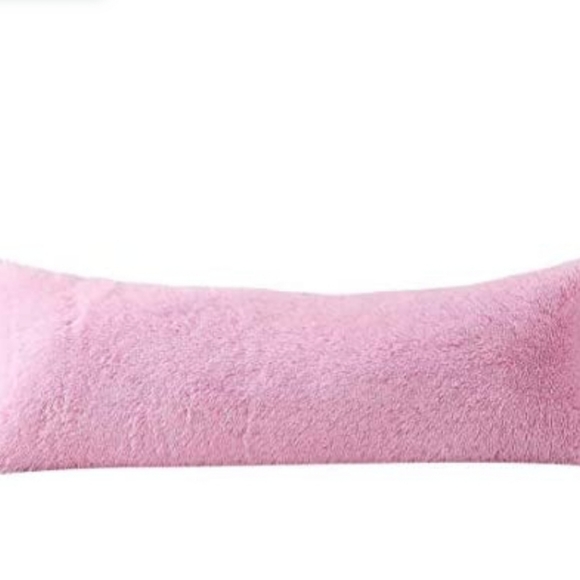 Reafort Bedding Faux Pink Luxury Fur Body Pillow Cover Case Zipper